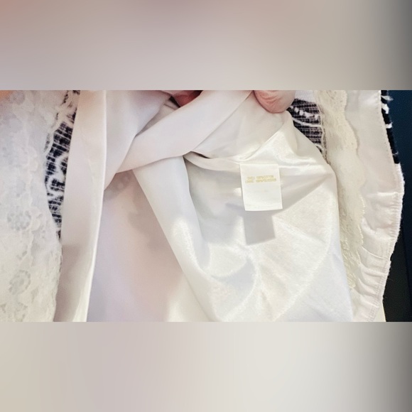 Kate Spade Skirt the Rules Cotton Short Skirt Size 10 Black White Print NWOT - Picture 7 of 7